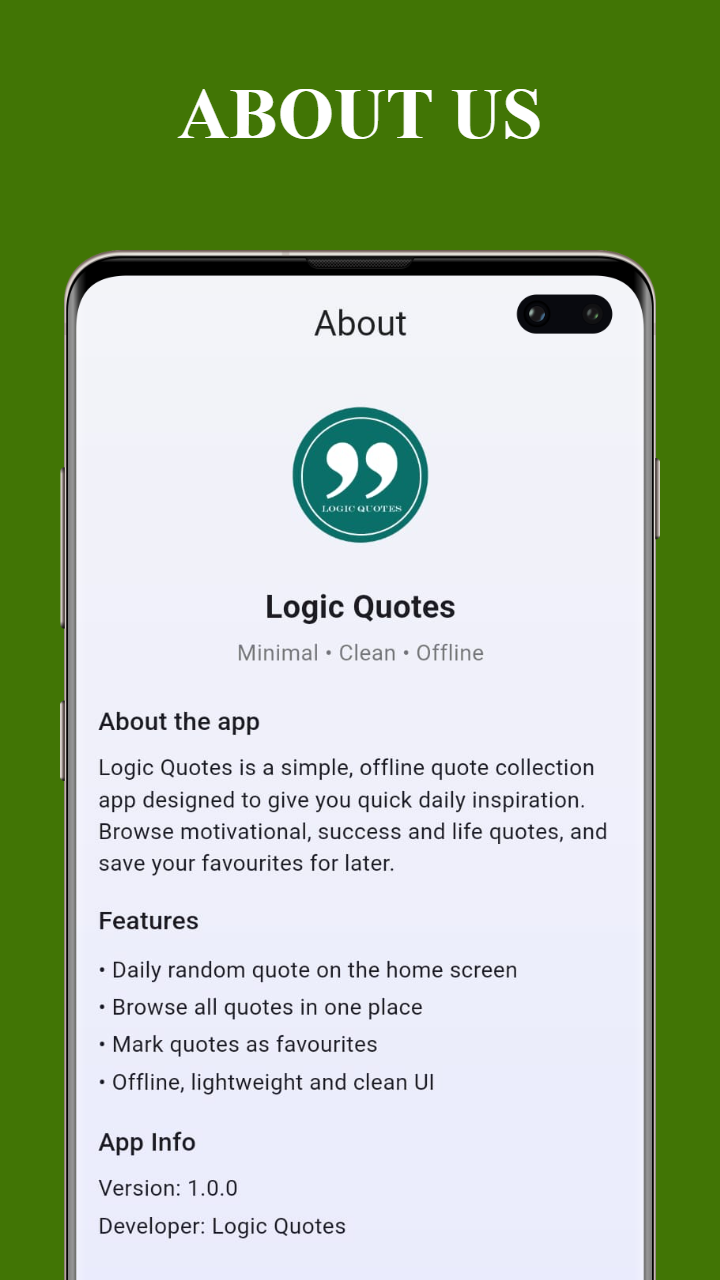 Logic Quotes – 1000+ Offline Quotes App (Flutter)