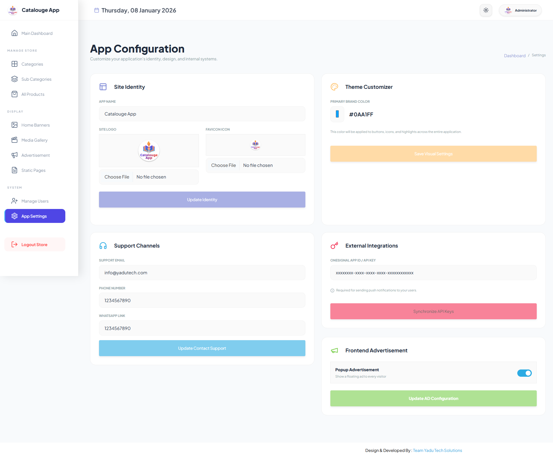 Multipurpose Digital Catalogue Android & iOS App with Website and Admin Panel V2.0