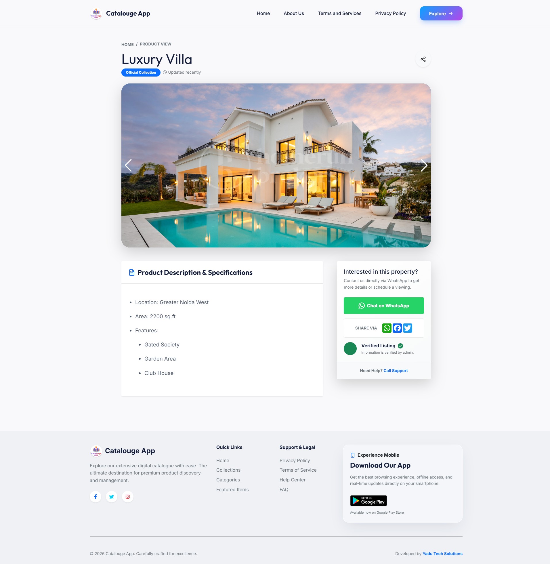 Multipurpose Digital Catalogue Android & iOS App with Website and Admin Panel V2.0