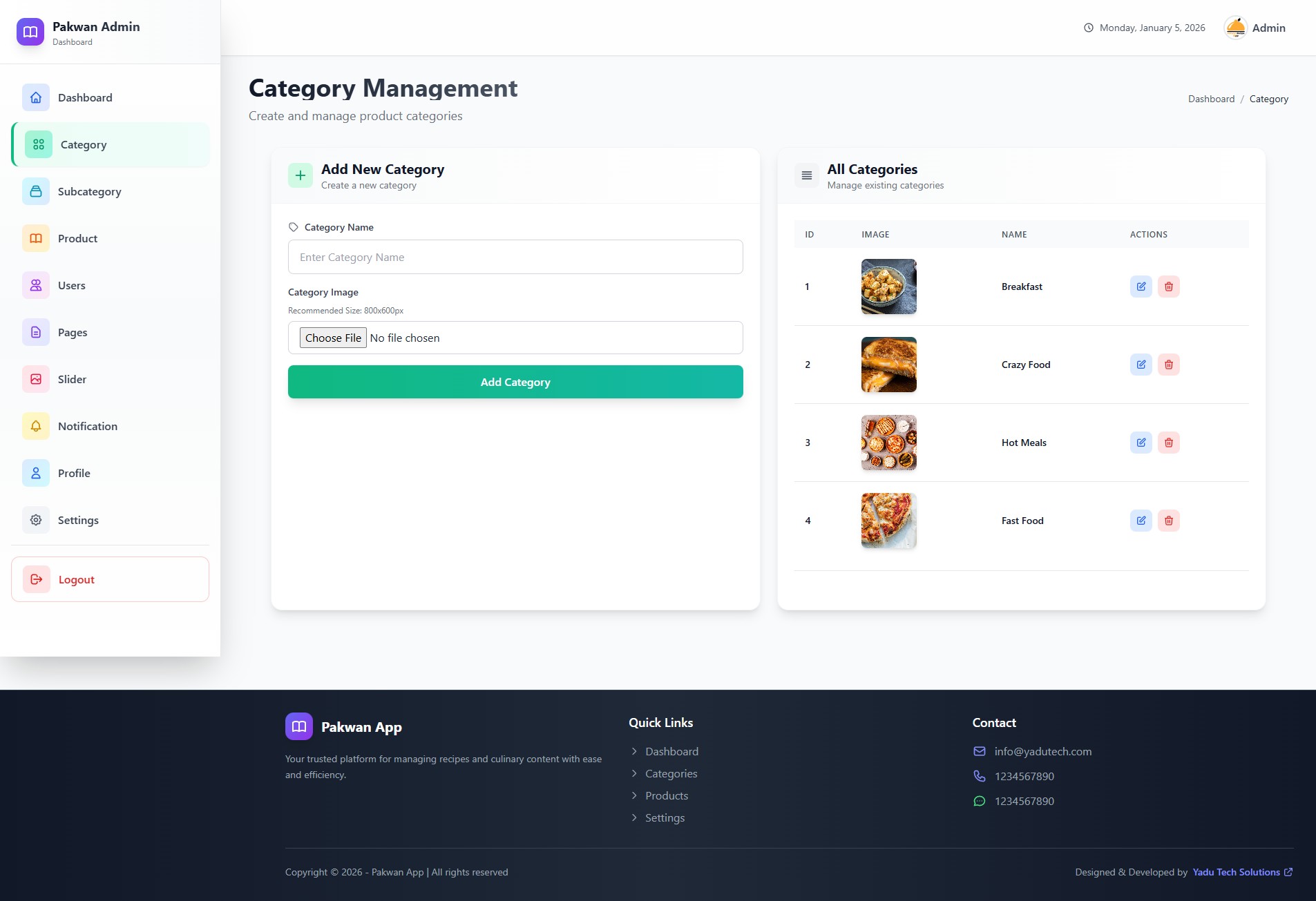 Pakwan Recipe Android & iOS App with Admin Panel - V2.0