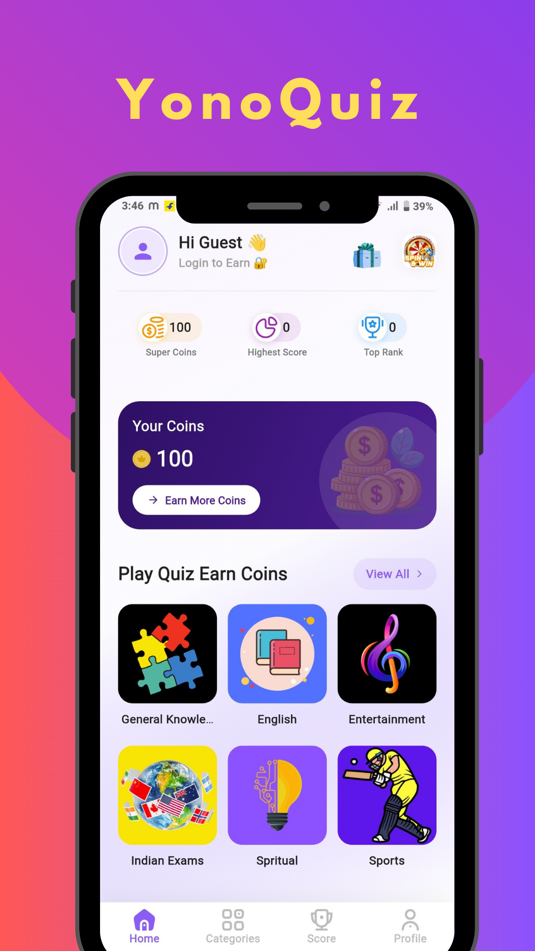 YonoQuiz – Fun Quiz & Trivia Game Full Application with Powerful Admin Panel