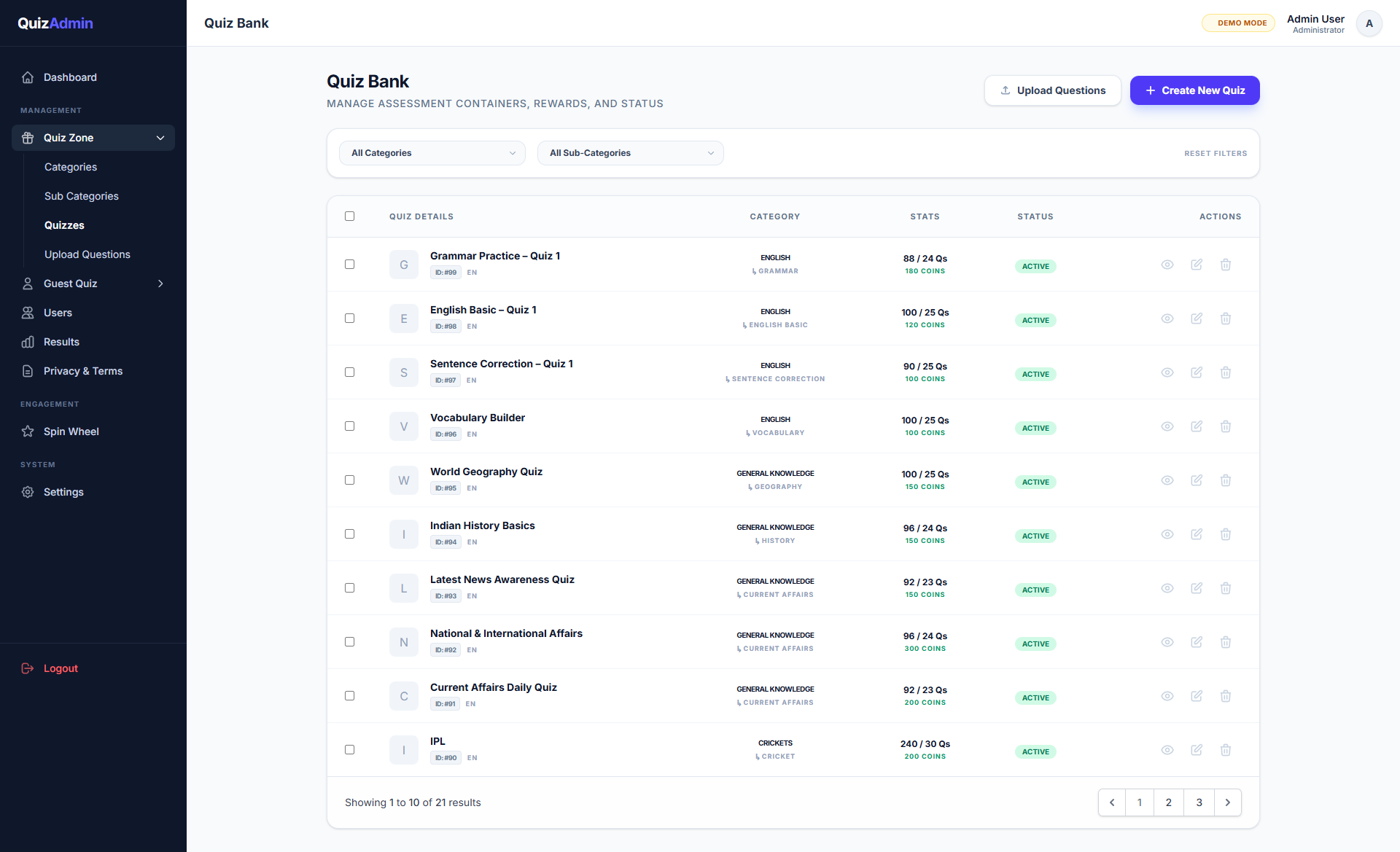 YonoQuiz – Fun Quiz & Trivia Game Full Application with Powerful Admin Panel