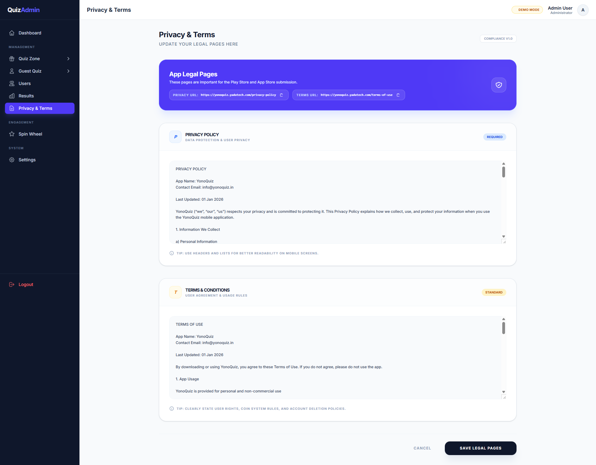 YonoQuiz – Fun Quiz & Trivia Game Full Application with Powerful Admin Panel