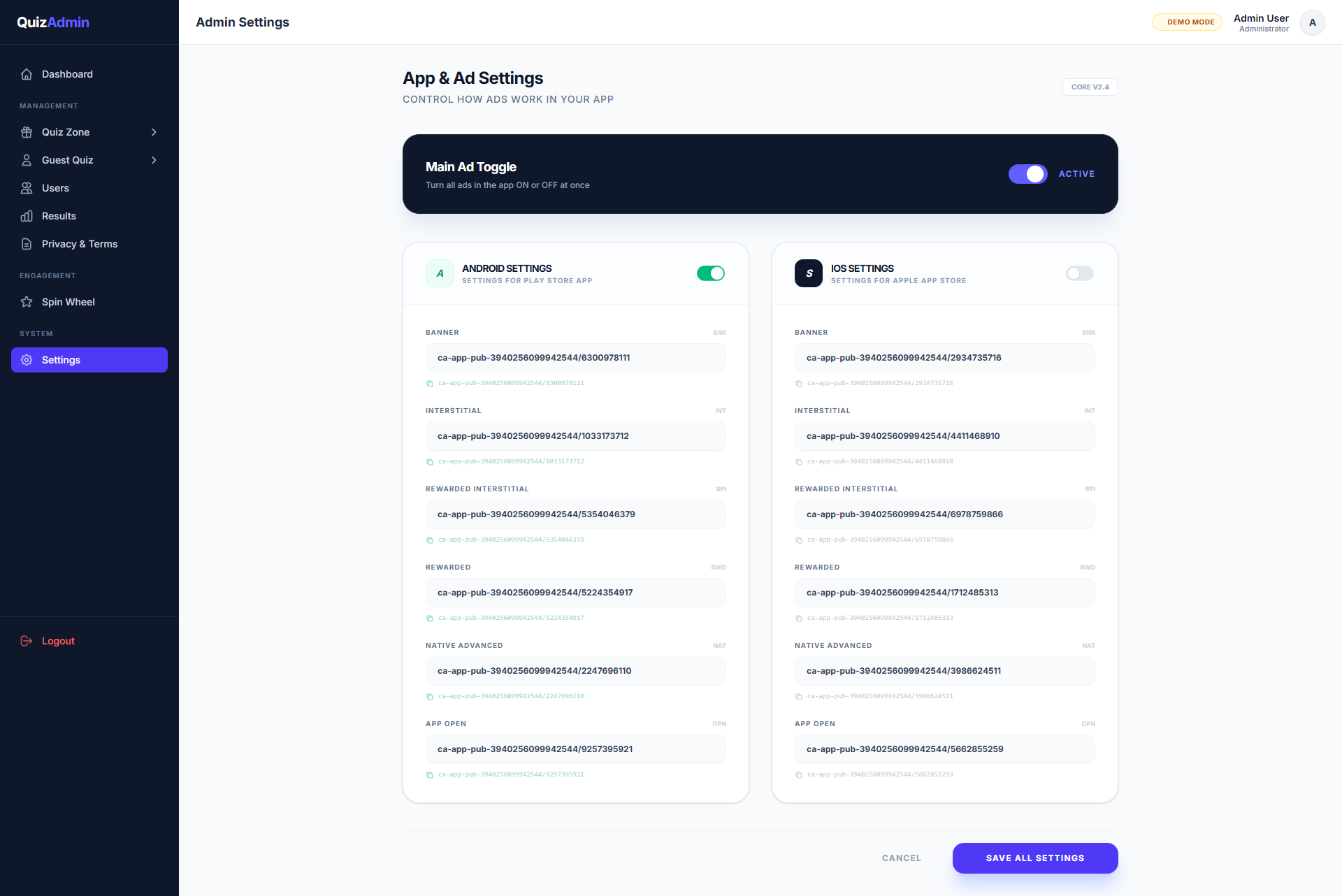 YonoQuiz – Fun Quiz & Trivia Game Full Application with Powerful Admin Panel